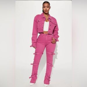 Stylish Pink Women's Two piece set
